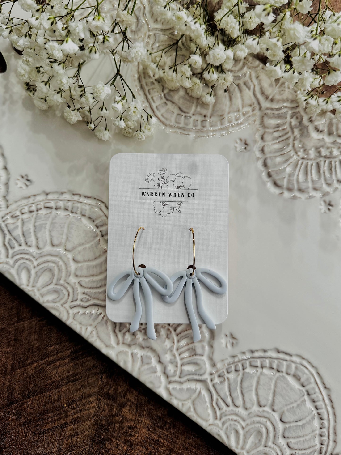 Large baby blue bows