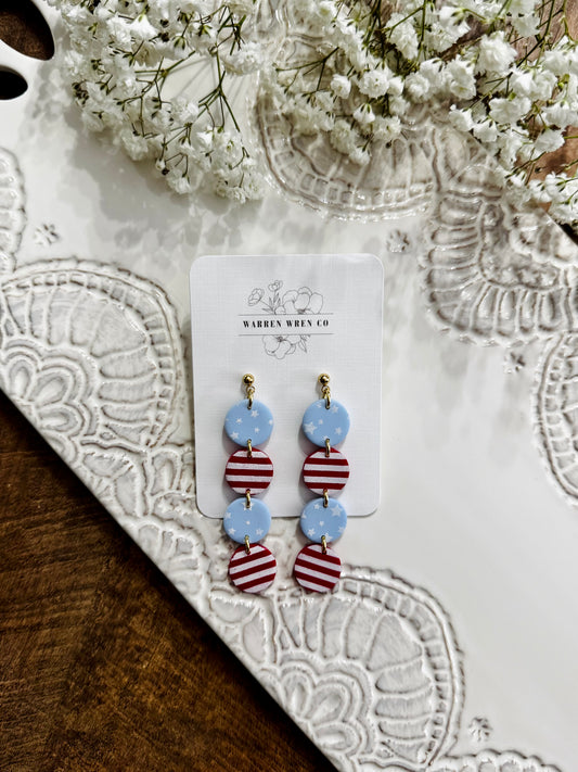 Stars + Stripes dangles