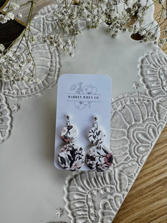 Dark fall floral dangles