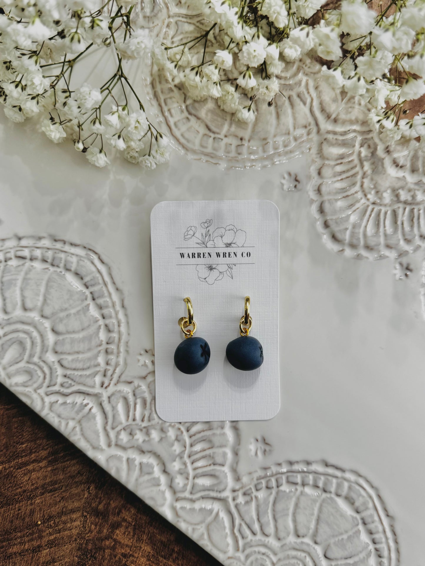 Blueberry charms - HOOP SOLD SEPARATELY